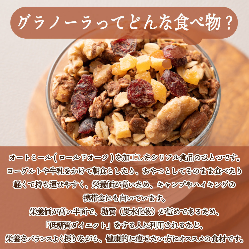 【1kg】ドライフルーツ入りチョコグラノーラ(チャック付き)